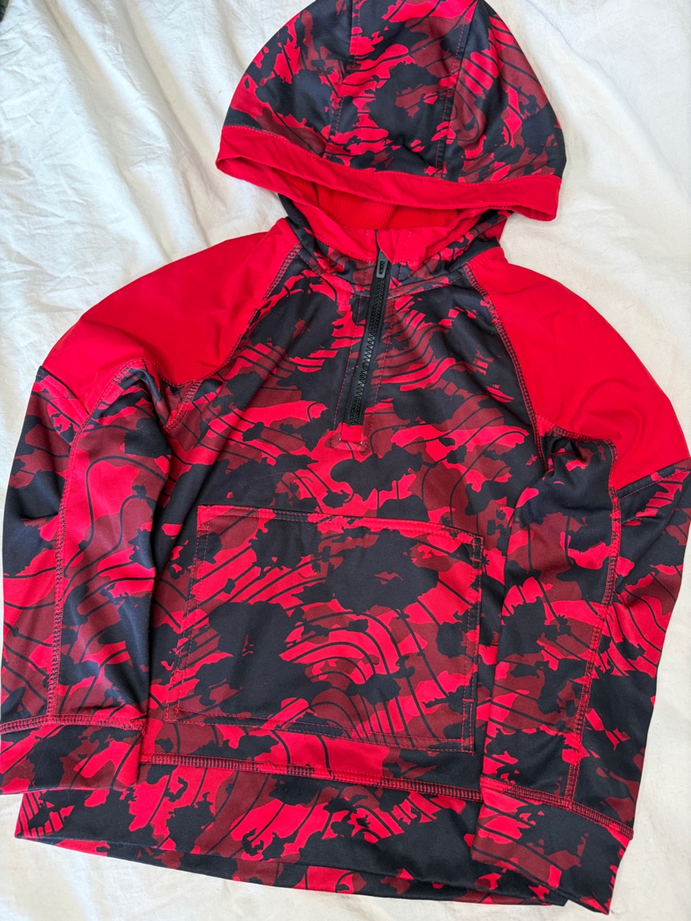 LIKE NEW! Athletic Works Red and Black Lined Hoodie